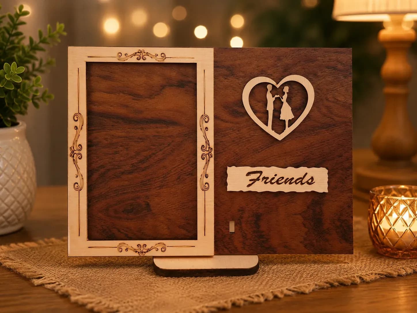 Wooden Photo Frame Stand