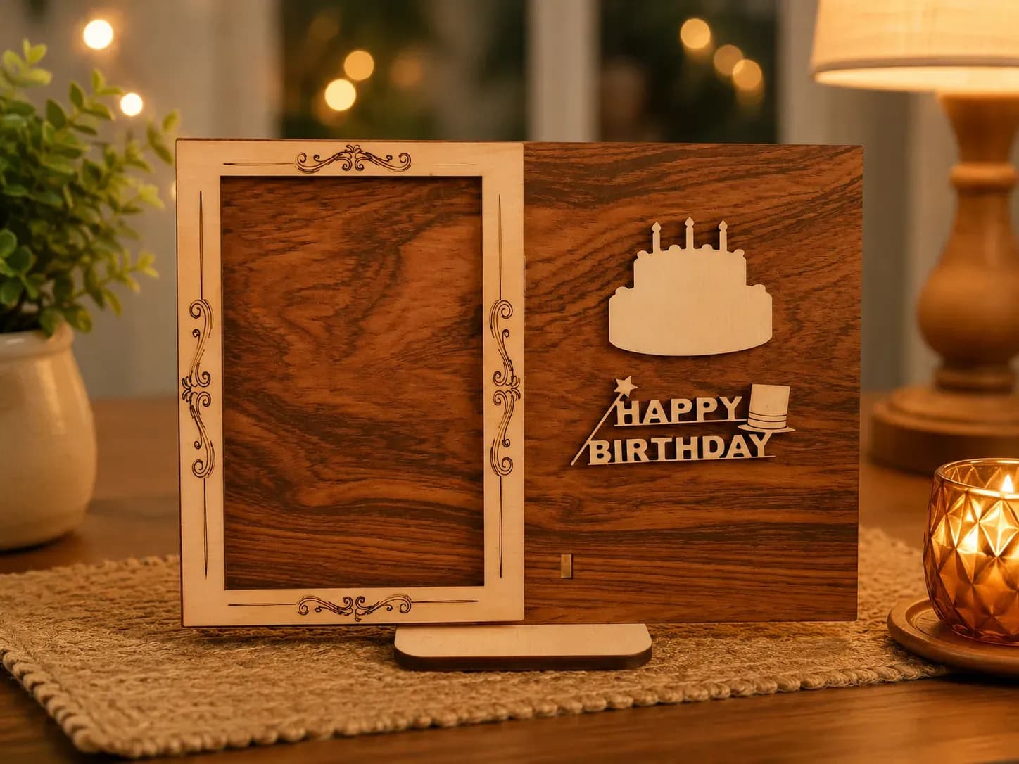 Wooden Photo Frame Stand