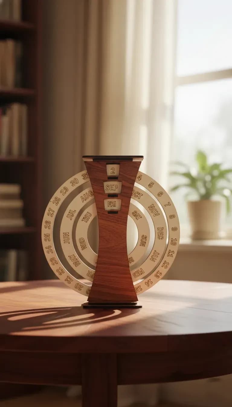 Wooden Lifetime Calendar