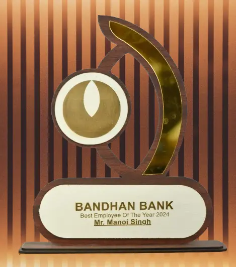 CUSTOMISED Wooden Acrylic TROPHY/MEMENTO