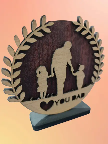 WOODEN/ACRYLIC TABLE TOP SHOWPIECE CUSTOMISED GIFT