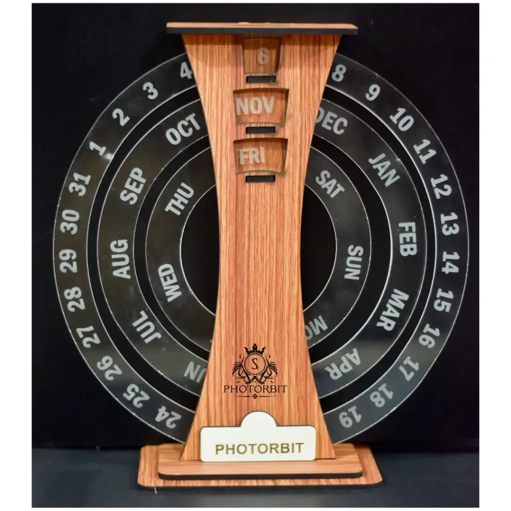 WOODEN LIFETIME TABLE CALENDER
