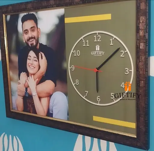 Personalised Photo Frame with Clock